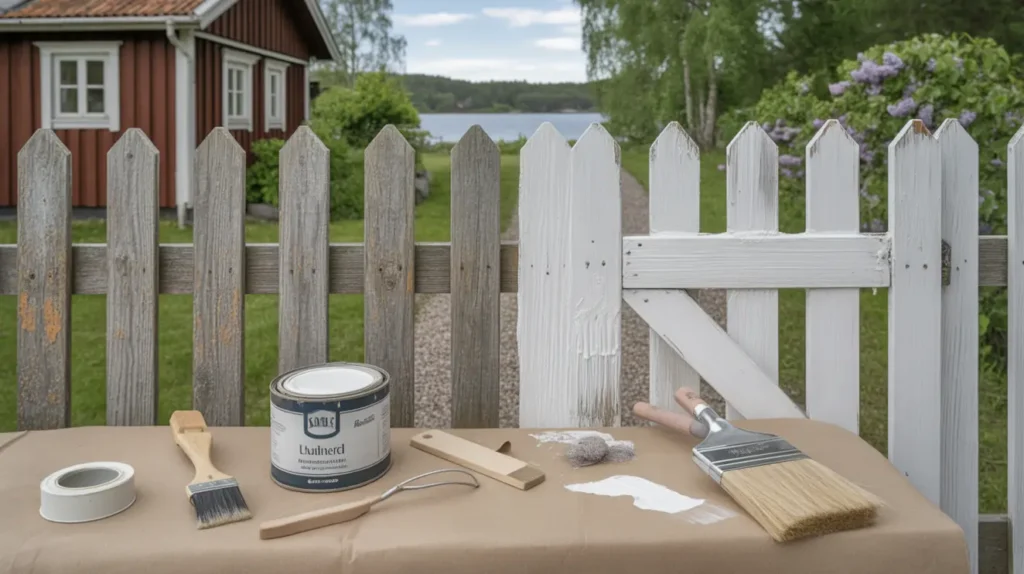 m la staket i juni r tt f rg f rarbete och v derf nster f r h llbart sommarresultat